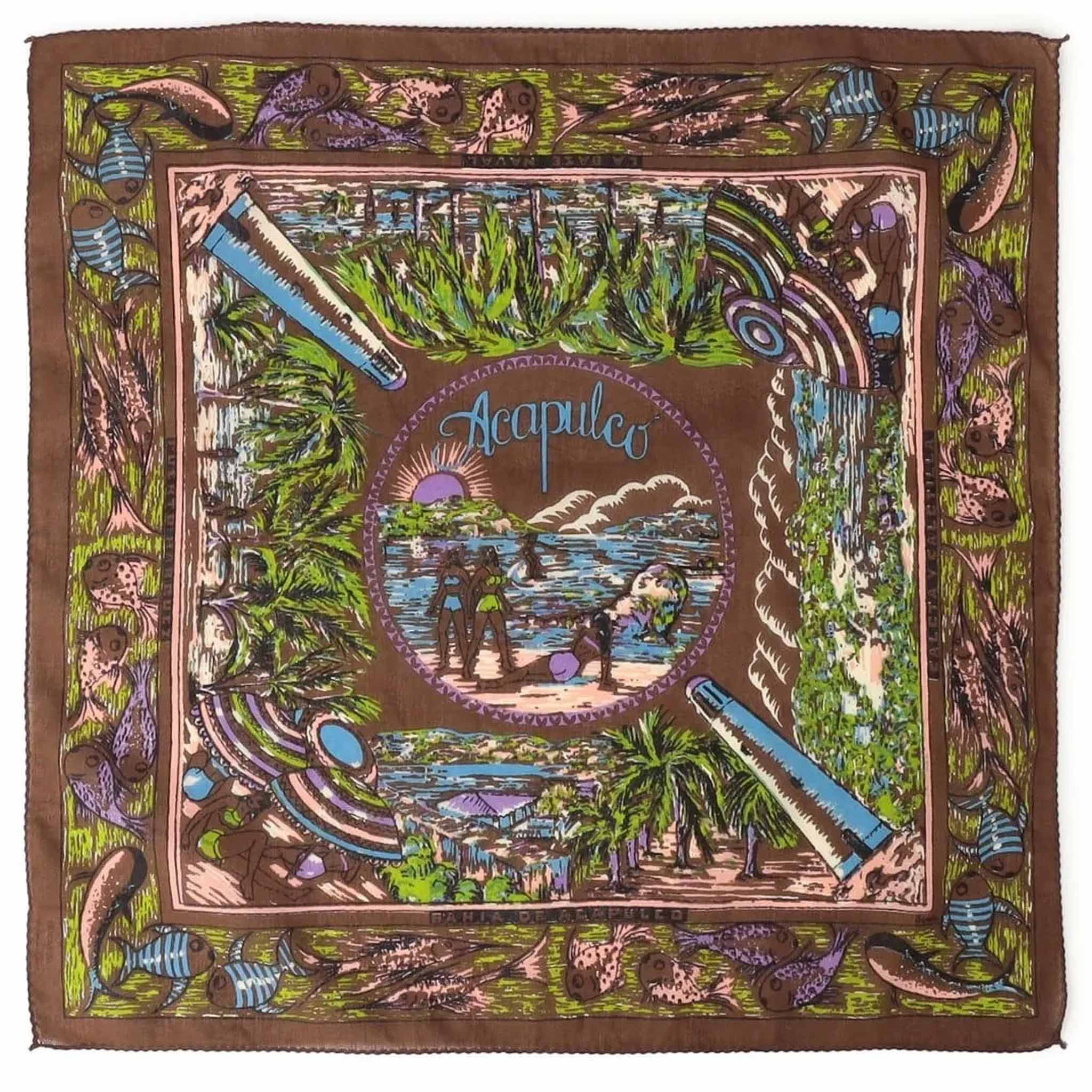 BINDU スカーフ ACAPULCO 64cm | FRENCH Bleu .rooms