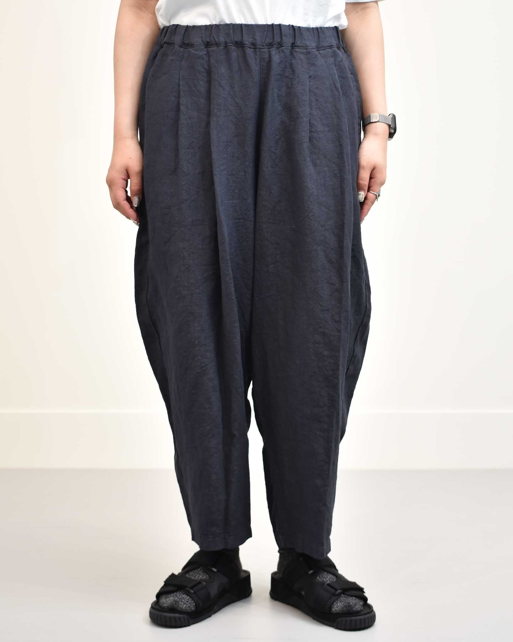 【新品】motomi.mリネンカーゴパンツ motomi.m リネンカーブパンツ | FRENCH Bleu .rooms