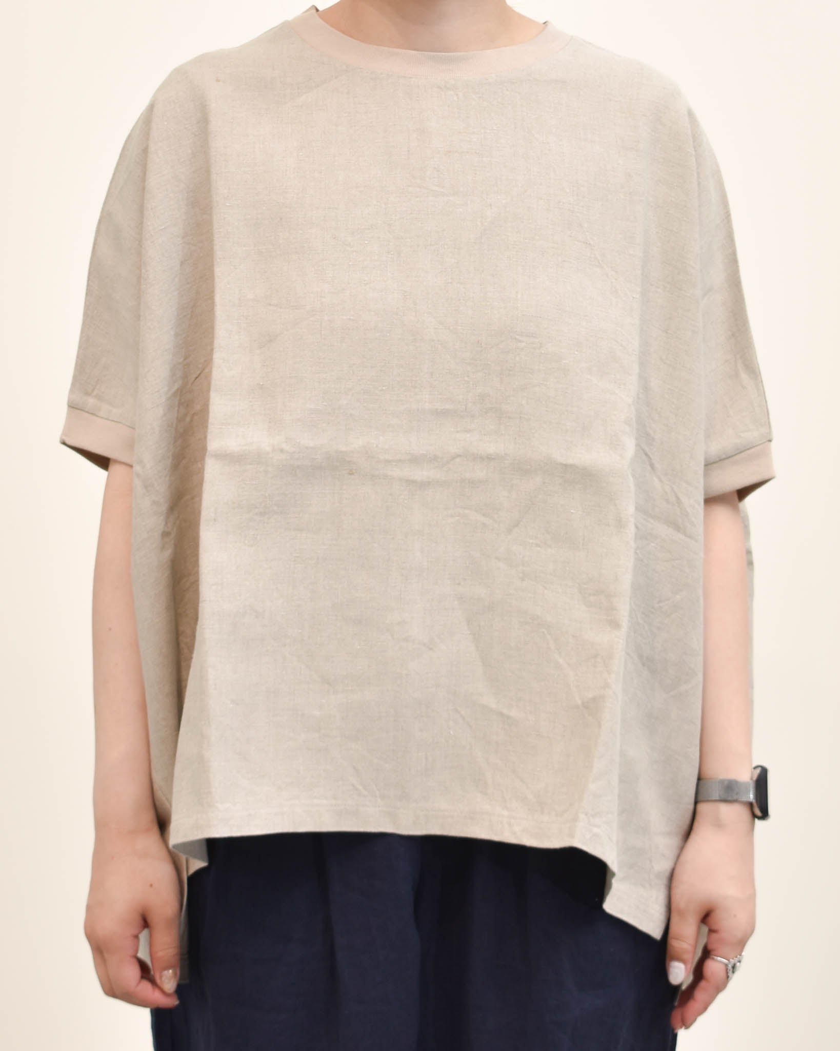 ORDINARY FITS リネンワイドプルオーバーTEE | FRENCH Bleu .rooms
