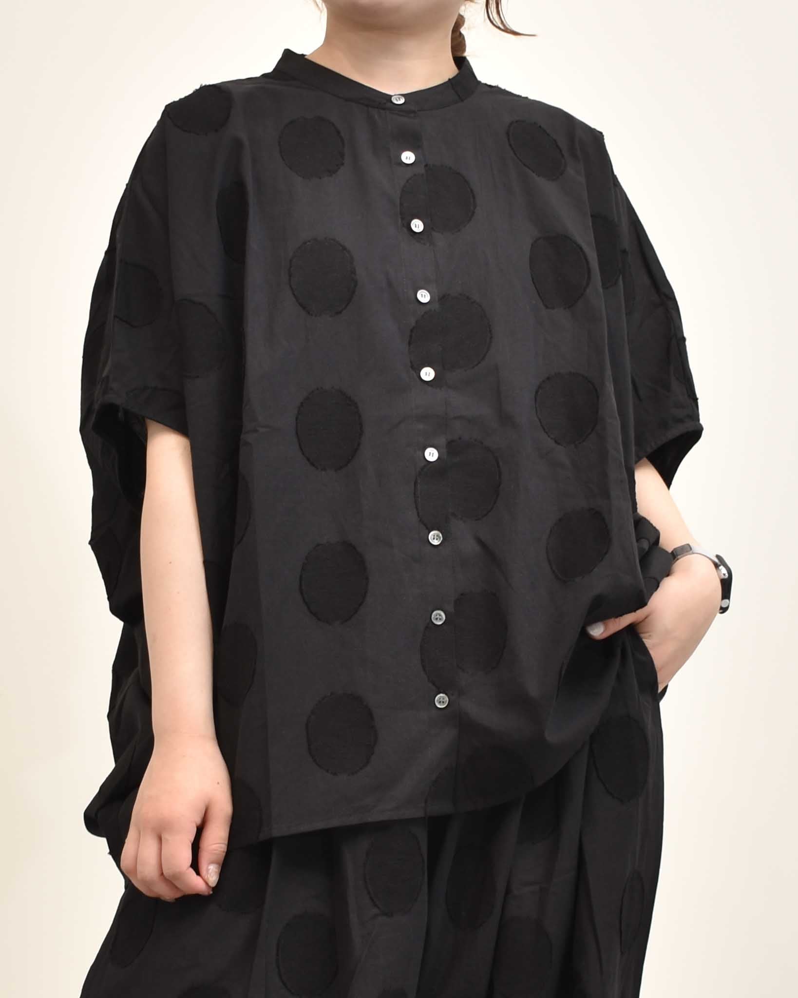 美品　BALENCIAGA シルク混 コクーンシャツ 34 ドット ジャカード Quotidienne ドットジャガードコクーンシャツ | FRENCH Bleu .rooms