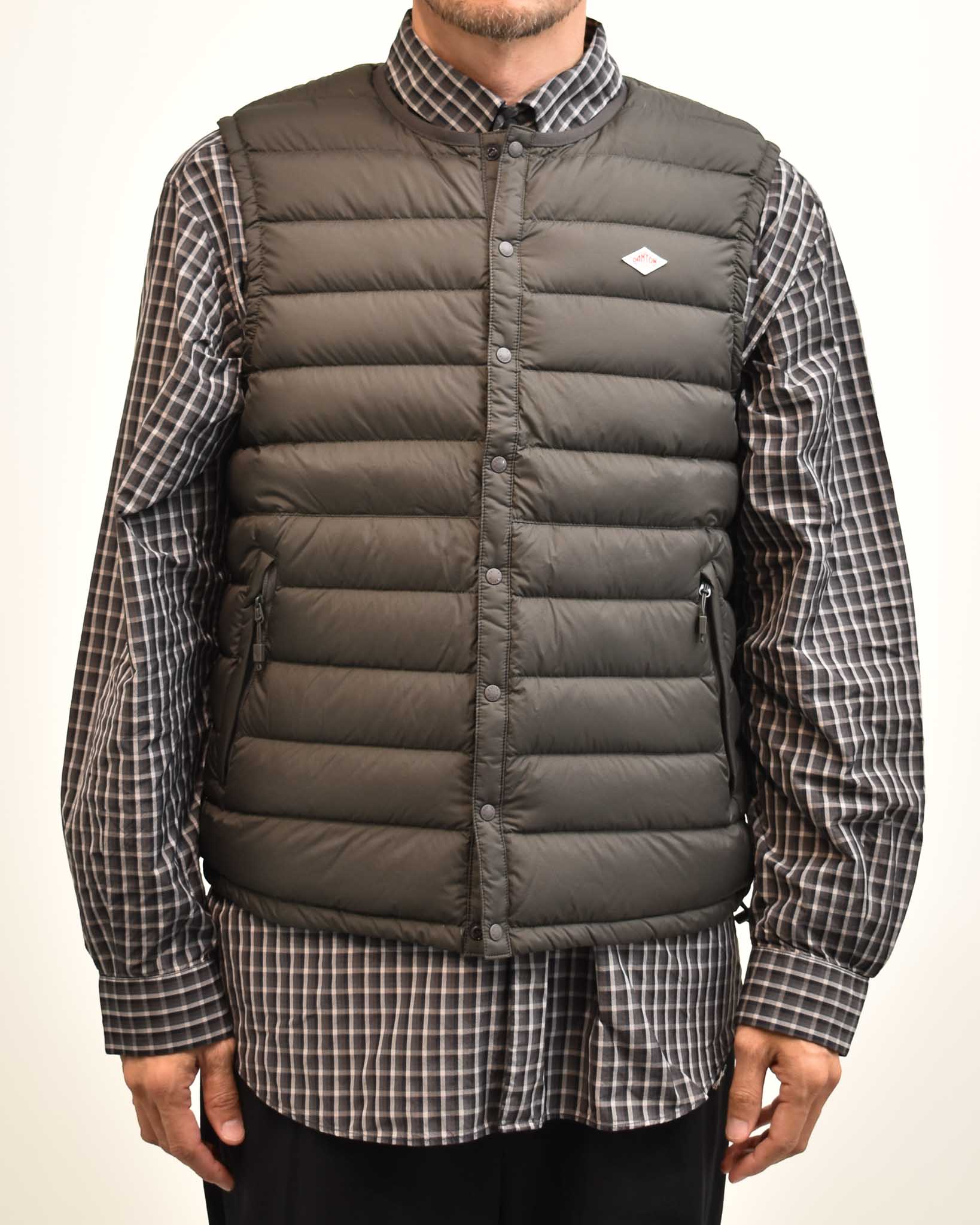 DANTON インナーダウンクルーネックベスト MENS | FRENCH Bleu .rooms