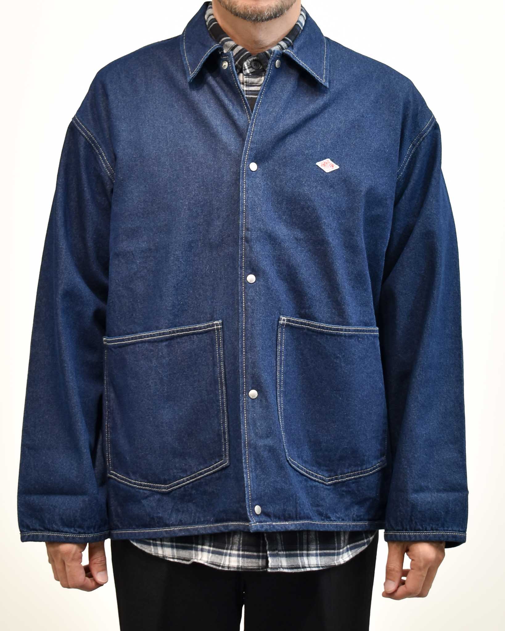 DANTON 10ozデニムカバーオールシャツジャケット MENS | FRENCH Bleu