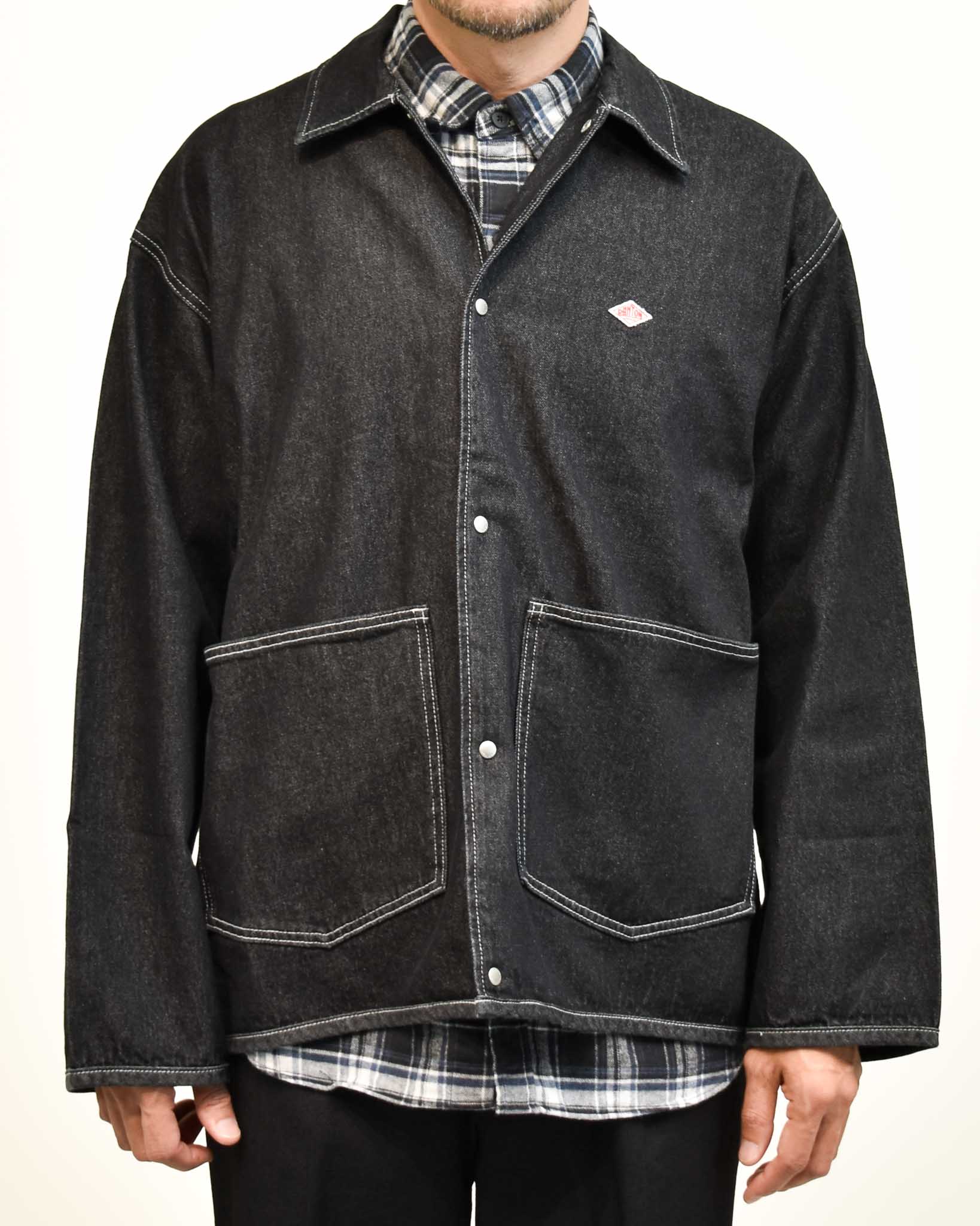 DANTON 10ozデニムカバーオールシャツジャケット MENS | FRENCH Bleu